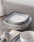 Colorscapes Layers Square Dinner Plate Set of 4, 10.75"