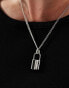 Faded Future padlock necklace in silver