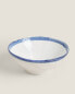 Earthenware salad bowl with line design