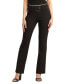 Juniors' Scuba Double-Belt Flared-Leg Ankle Pants