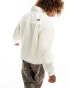 The North Face Platte High Pile heavyweight 1/4 zip fleece in off white