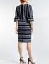 ECI Striped Women's Midi Dress Sz. 8 (Navy/White) 151796