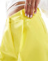 ASOS DESIGN high waisted tailored crepe short in yellow