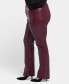 Plus Size Artificial Leather Marilyn Straight Pants