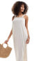 ONLY square neck maxi smock dress in stone