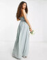 TFNC Petite Bridesmaid bandeau maxi dress in sage green