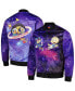 Men's Purple Rugrats Nickelodeon Graphic Satin Full-Snap Jacket