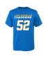 Big Boys Khalil Mack Powder Blue Los Angeles Chargers Mainliner Player Name and Number T-shirt