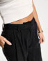 ASOS DESIGN Tall casual wide leg trouser in black