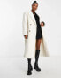 ASOS DESIGN Petite boucle chuck on coat in cream