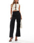 & Other Stories stretch cropped tailored trousers with flare leg in black