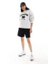 ASOS DESIGN oversized sweat with monaco chenille graphic in ice marl