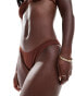 ASOS DESIGN Maya mix & match high leg hipster bikini bottom in chocolate brown