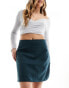 Monki mini skirt in dark green