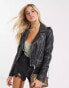 Barney's Originals Beppe leather jacket with ribbed detail