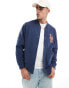 Levi's varsity monogram sweat bomber jacket in navy