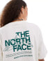 The North Face Mountain Sketch back print oversized t-shirt in off white