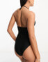 & Other Stories cut out halter swimsuit in black