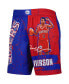 Men's Allen Iverson Royal Philadelphia 76ers Hardwood Classics Player Burst Shorts