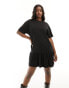 In The Style mini peplum hem t-shirt dress in black