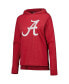 Women's Crimson Distressed Alabama Crimson Tide Long Sleeve Hoodie T-shirt and Pants Sleep Set