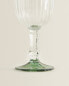 Raised design wine glass