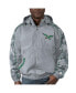 Men's Gray Distressed Philadelphia Eagles Thursday Night Gridiron Throwback Full-Zip Jacket