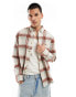 Lee Riveted check flannel shirt relaxed fit in off white