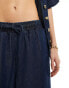 Nobody's Child Melody wide leg trouser co-ord in navy