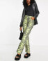 Annorlunda zebra print denim jeans in yellow