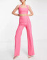 Vesper wide leg trouser co-ord in pink