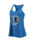 Women's Royal Durham Bulls Charm Scoop Neck Racerback Tank Top