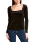 Botanik Studio Square Neck Velvet Top Women's