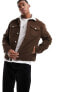 New Look cord trucker jacket in dark brown