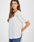 Women's Smocked Textured Blouse