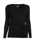 Plus Size Long Sleeve Lightweight Tie Front Top