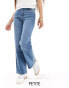 Dr Denim Petite Moxy straight leg jeans in cape sky worn hem wash