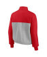 Women's Red, Heather Gray St. Louis Cardinals Iconic Cinch Waist Quarter-Zip Top