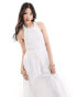 Nobody's Child Tizzy midaxi dress in white