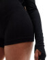 ASOS 4505 Icon seamless rib 3 inch high waist shorts in black