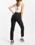 Pull&Bear high waisted mom jean in black