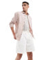 ASOS DESIGN wide linen shorts in white