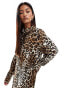 JDY mini shirt dress in leopard print