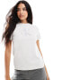 Calvin Klein Jeans Chenille Monogram T-shirt in Ivory Grey Heather