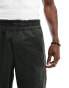 Armani Exchange straight leg worker style trousers in khaki