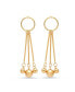 Ladies 18K Micron Gold Plated Stainless Steel Circle Drop Earrings