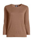 Women's 3/4 Sleeve Fine Gauge Cotton Sweater