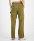 Juniors' High-Rise Washed Cargo Pants