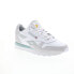 Reebok Classic Leather Womens White Leather Lifestyle Sneakers Shoes