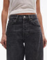 Topshop mid rise Column jeans in washed black